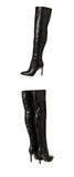 Liyke Runway Stripper Over The Knee Boots Women Autumn Winter Pointed Toe Stiletto Heels Zip Thigh High Shoes Mart Lion   