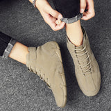 Winter Men's Boots Suede Leather With Fur Ankle Boots Leisure Keep Warm Western Casual Sneakers MartLion   