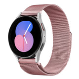 20mm 22mm Strap for Samsung Galaxy watch 4/5/6/5Pro 44mm/40mm/Active 2 Magnetic loop Bracelet Galaxy Watch 4/6 classic 46mm 42mm MartLion Rose pink 20MM Watchband CHINA