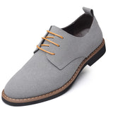 Men's Dress Shoes Oxford Leather Formal Leather Sneakers Flat Footwear Zapatos Hombre Mart Lion Grey 5561 39 
