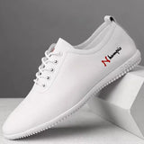Men's Summer Shoes Designer Spring Autumn Casual Leather Solid Color MartLion WHITE 41 