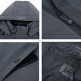  Autumn Winter Men's Casual Thicken Windproof Hooded Jackets Winter Warm Multi-Pocket Detachable Hat Jackets Coat MartLion - Mart Lion