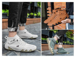Men's Casual Shoes Luxury Brand High Top Sneakers Flat Soprts Loafers Moccasins Winter Leather Ankle Boots MartLion   
