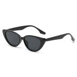Small Size Vintage Cat Eye Sunglasses Women Men's Retro Sutra Outdoor Shade Shades MartLion black  