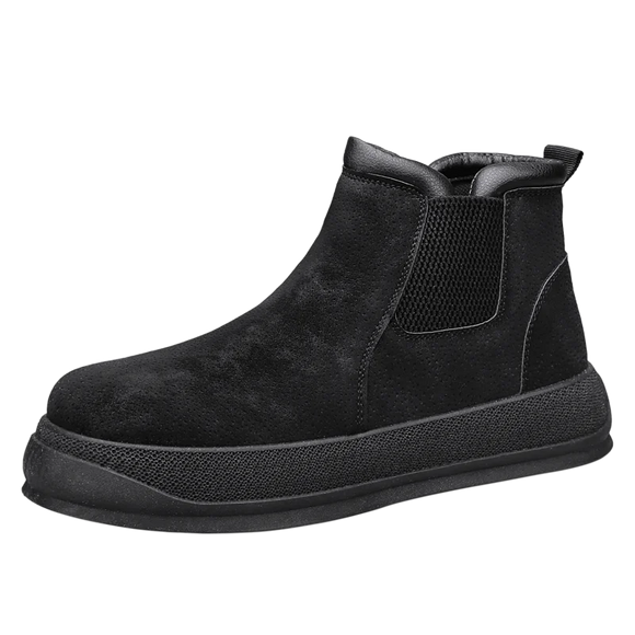 Outdoor Work Casual Men's Boots Waterproof Anti Slip Walking Shoes Classic Tide Solid Colours Footwear MartLion black 39 