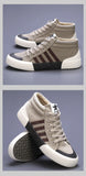 Green High-Top Canvas Shoes Men's Winter Sneakers Warm Fur Shoes Lace-up Casual Sneaker Man MartLion