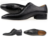  Men's Casual Dress Shoes Classic Oxfords Formal Modern Social Wedding Dress Sapato Loafer Serpentine Print MartLion - Mart Lion