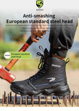 High Top Men's Safety Shoes Lightweight Steel Toe Sneakers Work Safety Boots Construction Work Protective Footwear MartLion   