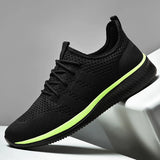 Men's Running Shoes Sport Trend Lightweight Walking Sneakers Breathable Zapatillas MartLion BlackGreen 38 