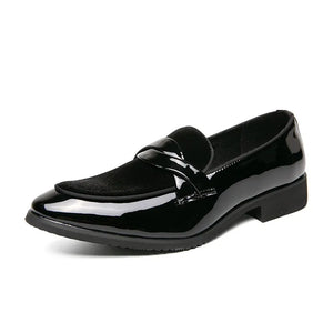 Classic Elegant Blue Men's Shoes Pointed Toe Leather Slip-on Wedding Zapato De Vestir Hombres MartLion black -3900 38 CHINA