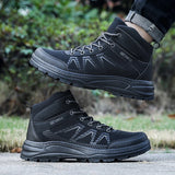  Winter Work Shoes Men's Outdoor Sneakers Snow Boots Hiking High Top Non-slip Ankle MartLion - Mart Lion