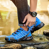 Men's Hiking Shoes Outdoor Leisure Sports Shoes Mountain Cycling Sports Shoes Comfortable Waterproof Outdoor Hiking Shoes MartLion   