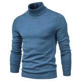 Winter Thick Men's Sweaters Casual Turtle Neck Solid Color Warm Slim Turtleneck Sweaters Pullover MartLion   