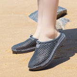 Luxury Women's Slippers Summer Men's Sandals Clogs Adult Slip-On Beach EVA Injection Shoes Mart Lion Gray 36 