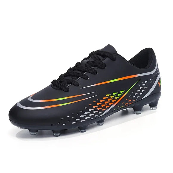 Soccer Shoes Men's Children's Football Shoes Outdoor Non Slip Futsal Turf Soccer Cleats MartLion D003-C-Black Eur 35 