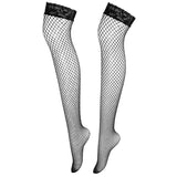 Fishnet Stockings Women Summer Thin Transparent Mesh Thigh High Stockings Elasticity Over Knee Nylon Stocking 6 Color MartLion black One Size 