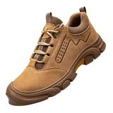steel toe safety shoes men's anti-slip work boots puncture proof safety sneakers work working with protection MartLion 2087 Khaki 36 