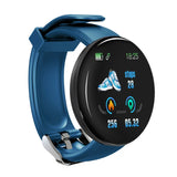 D18 Smart Watch Men's Blood Pressure Smartwatch Waterproof Women Heart Rate Monitor Fitness Tracker Watch Sport For Android IOS MartLion blue  