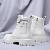 Men's English Style Thick Sole Design Men Boots  Layer Leather Casual Boots