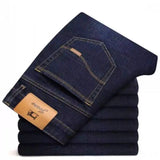 Summer  Clothing Slim Men Casual Jeans Man Oversize Denim Pants Trousers Baggy Stretch Jeans MartLion 8010 black 29 CHINA