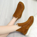 Winter Boots with Plush Women In Anti Slip Platform Wedges Warm Shoes Fur Snow Ankle Mart Lion   