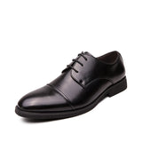 Classic Italian Style Career Office Leather Shoes Pointy Toe Wedding Dress Shoes Men MartLion   