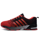 Men's Shoes Portable Breathable Running Sneakers Walking Jogging Casual Mart Lion Red 35 