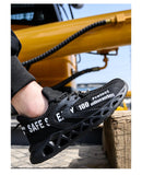 light work shoes with steel toe safety woman work boots puncture proof safety work sneakers men's MartLion   