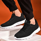 Men's Lace Up Knit Sneakers Casual Outdoor Athletic Running Walking Gym Sports Outdoor Male Women Breathable Shoes MartLion