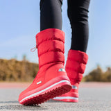 Winter thick women's snow boots Warm Plush Mid-calf Boots Non slip Waterproof Platform Snow Boot Casual Female White shoes MartLion