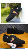 Men's Casual Shoes Brand Breathable British Sneakers Lace Up Soft Flats Driving White Black Peas Mart Lion   