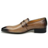 Men's Loafers Cowhide Wear-resistant and Leather Shoes Dress Office Formal Shoes Leather MartLion