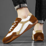 Lace-up Casual Shoes Spring Breathable Street Retro Men's Small Leather Tide