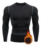 Winter Men's Thermal Compression Gym T Shirt Quick Dry Fitness Running Shirts Long Sleeve Bodybuilding Top Sport Football T-Shirt MartLion 02 S 