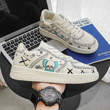 Breathable Cartoon Casual Sneakers Men's Lace-up Low-Top Shoes Mart Lion   