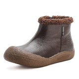 Leather Warm Cotton Boots  Boots Soft Botton  Surface Winter Thick Sole Mother Shoes MartLion   