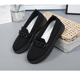 Women's Summer Footwear Slip On Chain Ballet Flats Sneakers Elegant White Nurse Ladies Loafers MartLion   