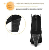 Summer Women's Boots Hollow Breathable Mesh Thick Heeled High-heeled Ladies Sandal Summer Short MartLion   