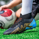 Soccer Shoes Men's Ag/Tf Football Boots Cleats Ankle Youth Glass Training Sneakers Unnisex Outdoor Sports Mart Lion   