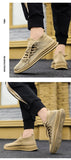 Fujeak Lightweight Knitted Loafers Breathable Sock Shoes Men's Non-slip Sneakers Casual Running Mart Lion   