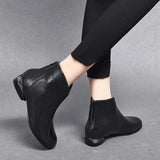 Ankle boots ladies England ladies autumn winter short women casual comfort artificial leather shoes MartLion   