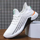 Shoes Men's Casual Breathable Sport Sneakers Slip On Walking Shoes Lightweight Tennis MartLion black 39 