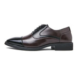 Elegant Men's Dress Shoes Pointed Toe Oxfords Leather Zapatos De Vestir MartLion heika 8773 38 CHINA