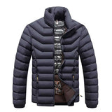 Winter Men Plush Thick Warm Parka Men Windproof Lightweight Jacket Men Casual Solid Jacket Coat Male MartLion Purple L 