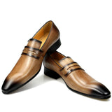 Men's Loafers Cowhide Wear-resistant and Leather Shoes Dress Office Formal Shoes Leather MartLion
