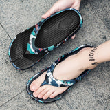 Breathable Men's Slippers Non Slip Beach Flip Flops Lightweight Outdoor Flat Leisure Shoes Soft Slides Adult Sneakers Footwear Mart Lion   