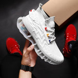 Summer All-match Men's Blade Running Shoes Comfor Sneakers Air Cushioning Sport Ourtdoor Mesh Breathable Walking Mart Lion   