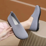 Women's mesh shallow cut flat shoes Breathable casual Mother's shoes casual MartLion   