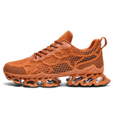 Men's Free Running Shoes All-match Blade-Warrior Sneakers Mesh Breathalbe Jogging Athletic Sports Mart Lion 223brown 7 