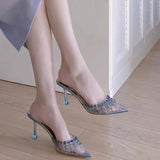 Bling Bling Rhinestones Transparent PVC Women Pumps Summer Clear Crystal High heels Wedding Prom Shoes MartLion   